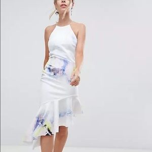 NWT ASOS Petite Floral Watercolor Mermaid Dress